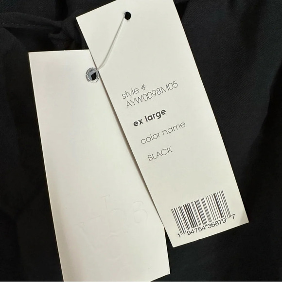 NWT Ady P size XL Black Tie Neck Peplum Blouse Top Long Sleeve New Heavyweight - Picture 4 of 5